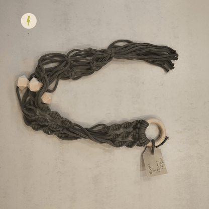 Khaki Macrame Planter