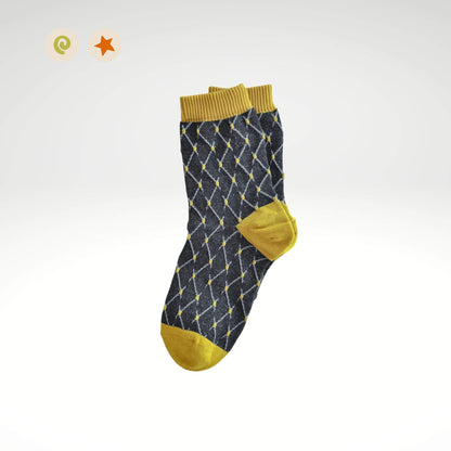Mission Socks Grey and Gold