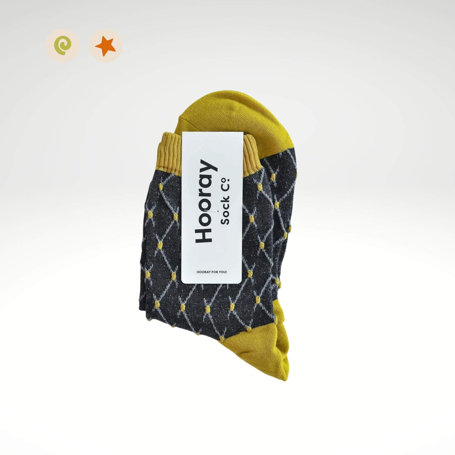 Mission Socks Grey and Gold